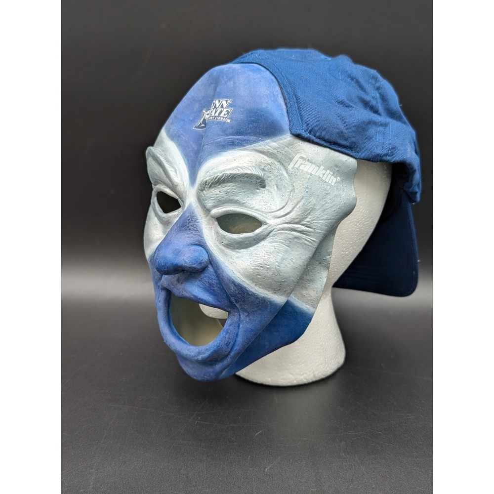 RARE Penn State Nittany Lions Men's Cap Hat Latex Game Day Face Mask Franklin